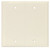 Eaton Wiring Devices PJ23LA Blank Wallplate, 4.87 in L, 4.97 in W, 0.08 in Thick, 2 -Gang, Polycarbonate [SKU: ORG8232035]