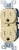 Eaton Wiring Devices TRBR15V-BXSP Duplex Receptacle, 2 -Pole, 15 A, 125 V, Back, Side Wiring, NEMA: 5-15R, Ivory [SKU: ORG4636023]