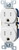 Eaton Wiring Devices TRBR15W-BXSP Duplex Receptacle, 2 -Pole, 15 A, 125 V, Back, Side Wiring, NEMA: 5-15R, White [SKU: ORG8957011]