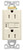 Eaton Wiring Devices TRAFGF15LA-K-L Duplex Receptacle Wallplate, 2 -Pole, 15 A, 125 V, Back, Side Wiring [SKU: ORG4636098]