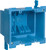Carlon BH234R Outlet Box, 2 -Gang, PVC, Blue, Clamp Mounting [SKU: ORG0867317]