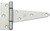 National Hardware N129-080 T-Hinge, 3-3/4 in W Frame Leaf, 1.37 in H Frame Leaf, Steel, Zinc, Tight Pin [SKU: ORG7175987]