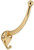 National Hardware V1964 N198-135 Garment Hook, 75 lb, 2-Hook, Brass, Brass [SKU: ORG7178197]