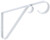 National Hardware V2653 Series N274-522 Plant Bracket, 6 in L, Steel, White [SKU: ORG7180599]