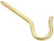 National Hardware V2666 Series N274-936 Ceiling Hook, 2-1/5 in L, Steel, Brass [SKU: ORG7180755]