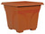 Southern Patio DP1510TC Sturdy Deck Planter, 14.88 in W, 14.88 in D, Square, Plastic, Terracotta [SKU: ORG3587094]
