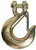 BARON 331L-1/4-70 Clevis Slip Hook with Latch, 1/4 in, 3150 lb Working Load, 70 Grade, Yellow Chromate [SKU: ORG9444753]