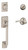 Schlage F Series F60VCENXMER619 Handleset, Grade 1 Grade, Different Key, Brass, Satin Nickel, 2-3/8, 2-3/4 in Backset [SKU: ORG7230584]