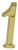 Schlage SC2-3016-605 #1 House Number, Character: 1, 4 in H Character, Brass Character, Solid Brass [SKU: ORG6717052]