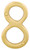 Schlage SC2-3086-605 #8 House Number, Character: 8, 4 in H Character, Brass Character, Solid Brass [SKU: ORG6716989]