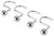 Simple Spaces SD-CBH-CH Ball Shower Curtin Hook, 1-1/16 in Opening, Steel, Chrome, 1-3/4 in W, 2-7/8 in H [SKU: ORG0372854]