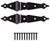 ProSource 33169PKS-PS Strap Hinge, Steel, Black, Loose Pin Pin, 180 deg Range of Motion, 40 (Pair) lb [SKU: ORG1139633]