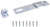 ProSource LR-122-BC3L-PS Safety Hasp, 4-1/2 in L, 4-1/2 in W, Steel, Zinc, 7/16 in Dia Shackle, Fixed Staple [SKU: ORG1463108]