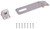 ProSource LR-132-BC3L-PS Safety Hasp, 4-1/2 in L, 4-1/2 in W, Steel, Galvanized, 7/16 in Dia Shackle, Fixed Staple [SKU: ORG1475276]