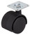 ProSource JC-F01-PS Caster, 1-5/8 in Dia Wheel, 1-5/8 in W Wheel, Nylon Wheel, Black, 40 lb, Steel Housing Material [SKU: ORG7112196]