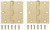 ProSource BH-202SB-PS Square Corner Door Hinge, Steel, Satin Brass, Loose Pin, 180 deg Range of Motion [SKU: ORG2750354]