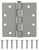 ProSource LR-017-PS Square Corner Door Hinge, Steel, Gray, Loose Pin, 180 deg Range of Motion, Screw Mount Mounting [SKU: ORG2809887]