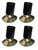 ProSource FE-51143-PS Furniture Slide Glide, PE/Steel, Black, Brass, 1-1/8 x 1-1/4 x 1-1/8 in Dimensions [SKU: ORG3097359]