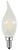 Feit Electric BPCFF40950CAFIL/2 LED Light Bulb, Decorative, Flame Tip Lamp, 60 W Equivalent, E12 Lamp Base, Dimmable [SKU: ORG7610843]