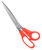 Vulcan 54107D Scissor, 8-3/8 in OAL, 5 in L Cut, Stainless Steel Blade, Comfort-Grip Handle, Red Handle [SKU: ORG4173019]