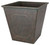 Landscapers Select Planter, 14 in W, 14 in D, Square, Resin, Metallic [SKU: ORG9110255]