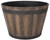 Landscapers Select Barrel Planter, 14-3/4 in Dia, Round, Whiskey Barrel Design, Resin, Weathered Oak [SKU: ORG9139460]