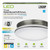 Feit Electric PF11/RND/4WY/NK Ceiling Fixture, 120 V, 14 W, LED Lamp, 1000 Lumens, Aluminum Fixture [SKU: ORG0388611]