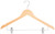 Simple Spaces HEA00043G-N Cloth Hanger Set, 6.6 lb Capacity, Steel/Wood, Natural [SKU: ORG3858701]