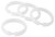 Simple Spaces SD-ORING-F3L Shower Curtain Ring, Plastic, Frosted, 1 cm W, 2-3/8 in H [SKU: ORG4241899]