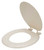 ProSource T-17WM-B-3L Toilet Seat, Round, MDF Molded Fiberboard, Bone, Plastic Hinge [SKU: ORG9935214]