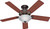 Hunter 53250/28724 Ceiling Fan, 5-Blade, Cherry/Oak Blade, 52 in Sweep, Fiberboard Blade, 3-Speed, With Lights: Yes [SKU: ORG5933957]