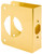 Prime-Line U 9555 Lock and Door Reinforcer, 2-3/8 in Backset, 1-3/8 in Thick Door, Brass, Brass, 4-1/2 in H, 3-7/8 in W [SKU: ORG6907729]