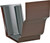 Amerimax 2520919 Gutter Connector, Aluminum, Brown [SKU: ORG8812976]