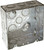 RACO 8257 Outlet Box, 1 -Gang, 12 -Knockout, Steel, Silver, Galvanized, FM Bracket Mounting [SKU: ORG6121081]