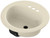 BOOTZ Laurel Series 021-2435-06 Lavatory Sink, Round Basin, 3-Deck Hole, 19 in OAW, 19 in OAH, 7-13/16 in OAD, Steel [SKU: ORG0754895]