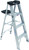 WERNER 374 Step Ladder, 8 ft Max Reach H, 3-Step, 300 lb, Type IA Duty Rating, 3 in D Step, Aluminum, Black [SKU: ORG6288401]