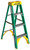 WERNER 5904 Step Ladder, 8 ft Max Reach H, 3-Step, 225 lb, Type II Duty Rating, 3 in D Step, Fiberglass, Yellow [SKU: ORG6292361]