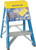 WERNER 6002 Step Ladder, 8 ft Max Reach H, 2-Step, 250 lb, Type I Duty Rating, 3 in D Step, Fiberglass, Blue [SKU: ORG6739858]