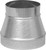 Imperial GV1204 Stove Pipe Reducer, 8 x 7 in, 26 ga Thick Wall, Black, Galvanized [SKU: ORG8946634]