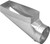 Imperial GV0657 End Boot, 3-1/4 in L, 10 in W, 5 in H, 90 deg Angle, Steel, Galvanized [SKU: ORG5386743]
