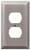 Amerelle Century 163DAN Outlet Wallplate, 4-15/16 in L, 2-7/8 in W, 1 -Gang, Steel, Antique Nickel, Screw Mounting [SKU: ORG9390139]
