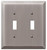 Amerelle Century 163TTAN Wallplate, 4-15/16 in L, 4-9/16 in W, 2 -Gang, Steel, Antique Nickel [SKU: ORG5231675]