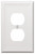 Amerelle 149DW Receptacle Wallplate, 5 in L, 2-7/8 in W, 1 -Gang, Steel, White, Screw Mounting [SKU: ORG7231731]
