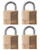 Master Lock 140Q Padlock, Keyed Alike Key, 1/4 in Dia Shackle, Steel Shackle, Solid Brass Body, 1-9/16 in W Body [SKU: ORG4920492]