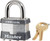 Master Lock 5KA A549 Padlock, Keyed Alike Key, Open Shackle, 3/8 in Dia Shackle, 1 in H Shackle, Steel Body, Laminated [SKU: ORG6717748]