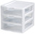 Sterilite 20738006 Small Drawer Unit, 3-Drawer, Plastic, 7-1/4 in OAW, 8-1/2 in OAH, 6-7/8 in OAD [SKU: ORG1059914]