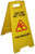 Zephyr 45100 Wet Floor Sign, CAUTION WET FLOOR, PISO MOJADO, English, Spanish [SKU: ORG7100373]