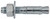 DeWALT Power-Stud 7410SD1 Wedge Anchor, 3/8 in Dia, 2-1/4 in OAL, Carbon Steel, Zinc [SKU: ORG4593273]