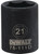 DeWALT DWMT75111OSP Deep Impact Socket, 21 mm Socket, 1/2 in Drive, 6-Point, Steel, Black Oxide [SKU: ORG7516784]