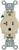 Leviton R51-T5020-0IS Single Receptacle, 20 A, Ivory [SKU: ORG7019268]